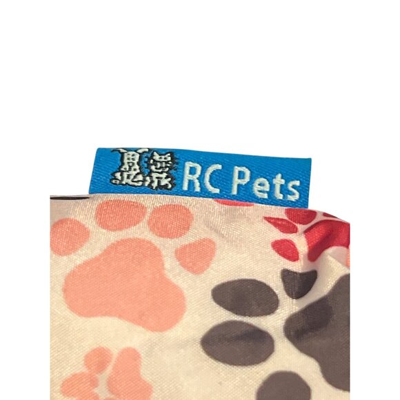 RC Pets Dog Raincoat Hood Carry Pouch Paw Print Pattern Lightweight Packable XXS - Picture 5 of 5